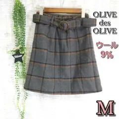 【OLIVE des OLIVE】オリーブデオリーブ　ミニスカート　M　チェック