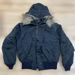 USA製 80s ALPHA アルファ N-2B フライトジャケット Mネイビー