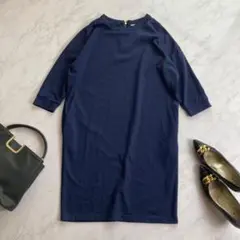 ロペピクニック　ゆったり ワンピース　ネイビー　無地　シンプル　38 Ｍ相当