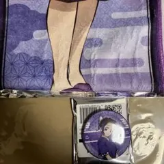 鬼滅の刃 極楽湯 しのぶ マフラータオル 缶バッジ