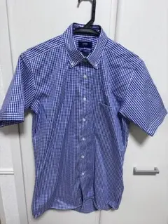 PERSON'S FOR MEN 半袖ワイシャツ ギンガムチェック　ノンアイロンのサムネイル