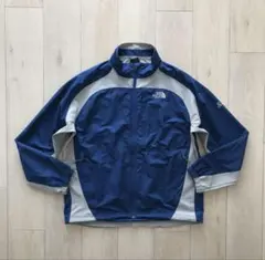 USA企画ノースフェイスフライトシリーズブルーグレイ胸ポケソフトシェルジャケット