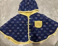 branshes ブランシェス　車柄フード付きポンチョ