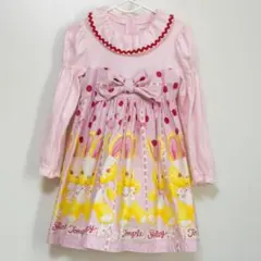 Shirley Temple うさぎぬいぐるみプリントワンピース
