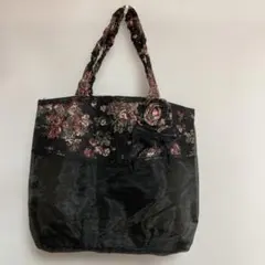 黒猫 薔薇 特大チューリップバック(グレー) - メルカリ