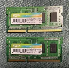 DDR3 L1600 CL11 4GB メモリ 2枚セット　中古