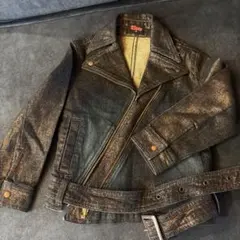 Ziddy ライダースジャケット ダークデニム