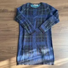 グリーンレーベルリラクシング　チェックニットワンピース