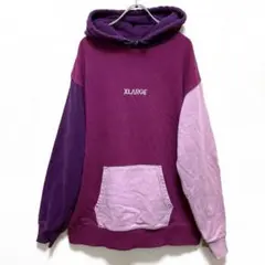 xlarge パーカー 刺繍ロゴ マルチカラー