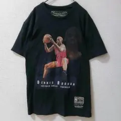 激レア　デニスロッドマン Tシャツ NBA ブルズ 両面プリント 黒