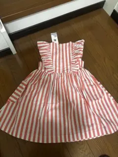 PETIT BATEAU ストライプ ノースリーブワンピースのサムネイル