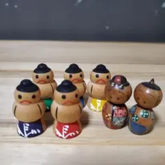 創作こけし 4体セット 木製 人形 郷土玩具 - メルカリ