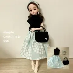 ハンドメイド服417 ドール服セット リカちゃん服サイズ バッグ 小物