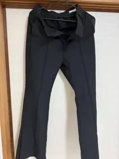 FRAY.ID ストレッチフレアパンツ　ブラック　フレイアイディー　裏起毛