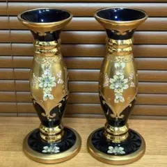 アンティーク洋硝子ガラス製　花入　花器　花瓶