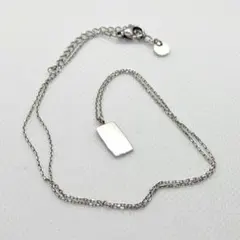 by Preek　スクエアチャーム ネックレス シルバー