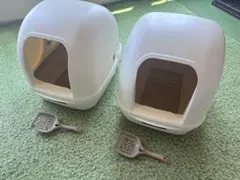 猫用トイレ デオトイレカバー付き2個セットのサムネイル