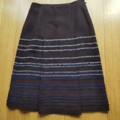 BALLSEY ダークブラウン ひざ丈スカート 38