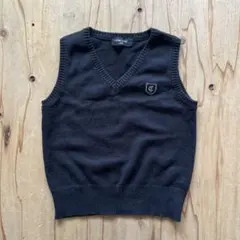 COMME ÇA ISM ブラック Vネック ベスト 100サイズ