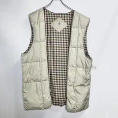 Aquascutum ダウンライナー 日本製 LL 大きいサイズ チェック柄