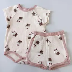 apres les cours おやつ柄ボディスーツ＆パイピングブルマ