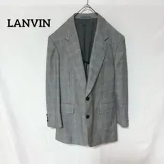 ♦︎LANVIN ランバン　ジャケット　M グレー　チェック柄　記名あり
