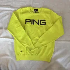 レディース PING クルーネック セーター ライムグリーンのサムネイル