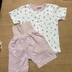 チェリー柄　ピンク　90 パジャマ半袖セット