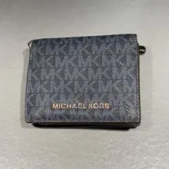 MICHAEL KORS ダークブルー ネイビー 二つ折り財布