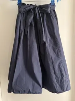 NANO UNIVERSE ナノユニバース　ダークブルー フレアスカート 38