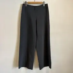 Armani Collezioni グレー ワイド スラックス パンツ
