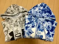Under Armour 裏起毛　タイダイ柄パーカー グレー & ブルー
