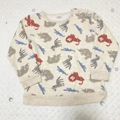 ラキエーベ　裏起毛　トレーナー　動物　110cm