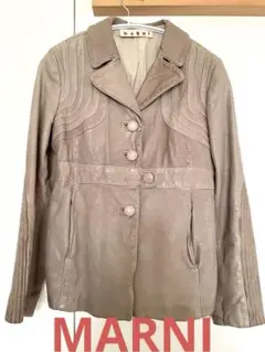 マルニ ヴィンテージ加工 レザー ジャケット イタリア製