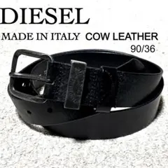 ディーゼル レザーベルト DIESEL カウレザー イタリア製 ヴィンテージロゴ
