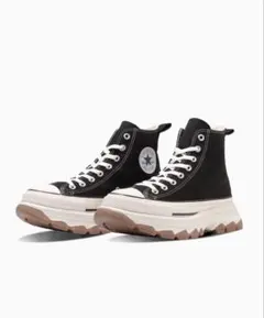 ブラック ハイカットスニーカー 厚底