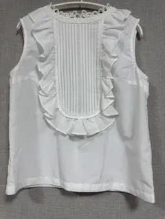 新品】 スコットクラブ FENNEL フリルノースリーブシャツ 38 ホワイト 