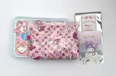 サンリオキルトシリーズシークレットミニフラットポーチ　マイメロディ　感謝状クロミ