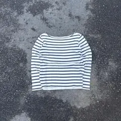 y2k olduniqlo 短丈ボーダーロンT長袖カットソーarchive S