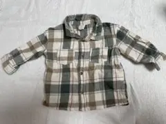 最終値下げ　美品　H&M チェックシャツ　グリーン