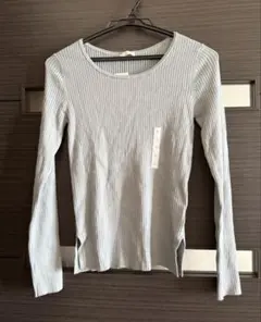 お値下げ！ジーユー　新品・未使用　ワイドリブUネックセーター　S