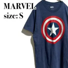 MARVEL マーベル　キャプテンアメリカ　ビッグロゴ　ムービー　キャラT