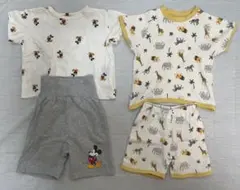 ベビー半袖パジャマセット⭐︎90cm 動物柄 ミッキー