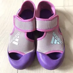 adidas★サンダル★ピンクパープル★18㌢★水遊びプール★男女兼用★紫