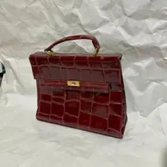 クラシック デザインバッグ ワインレッド フォーマル 冠婚葬祭 ボルドー