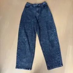 しまむら　バレルレッグジーンズ M ブラック