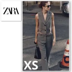 ZARA ノースリーブジレ XS グレー ベスト