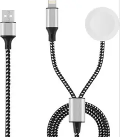 2台同時充電可 Lightning&Watch充電1.2m