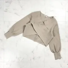 FRAY I.D クロスショート丈ニットセーター ベージュ サイズF*FD257