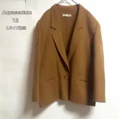 Aquascutum ブラウン 高級ウール テーラードジャケット12 カジュアルのサムネイル